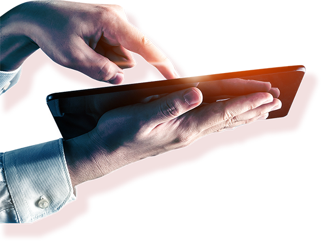 デバイスで動画を閲覧する様子